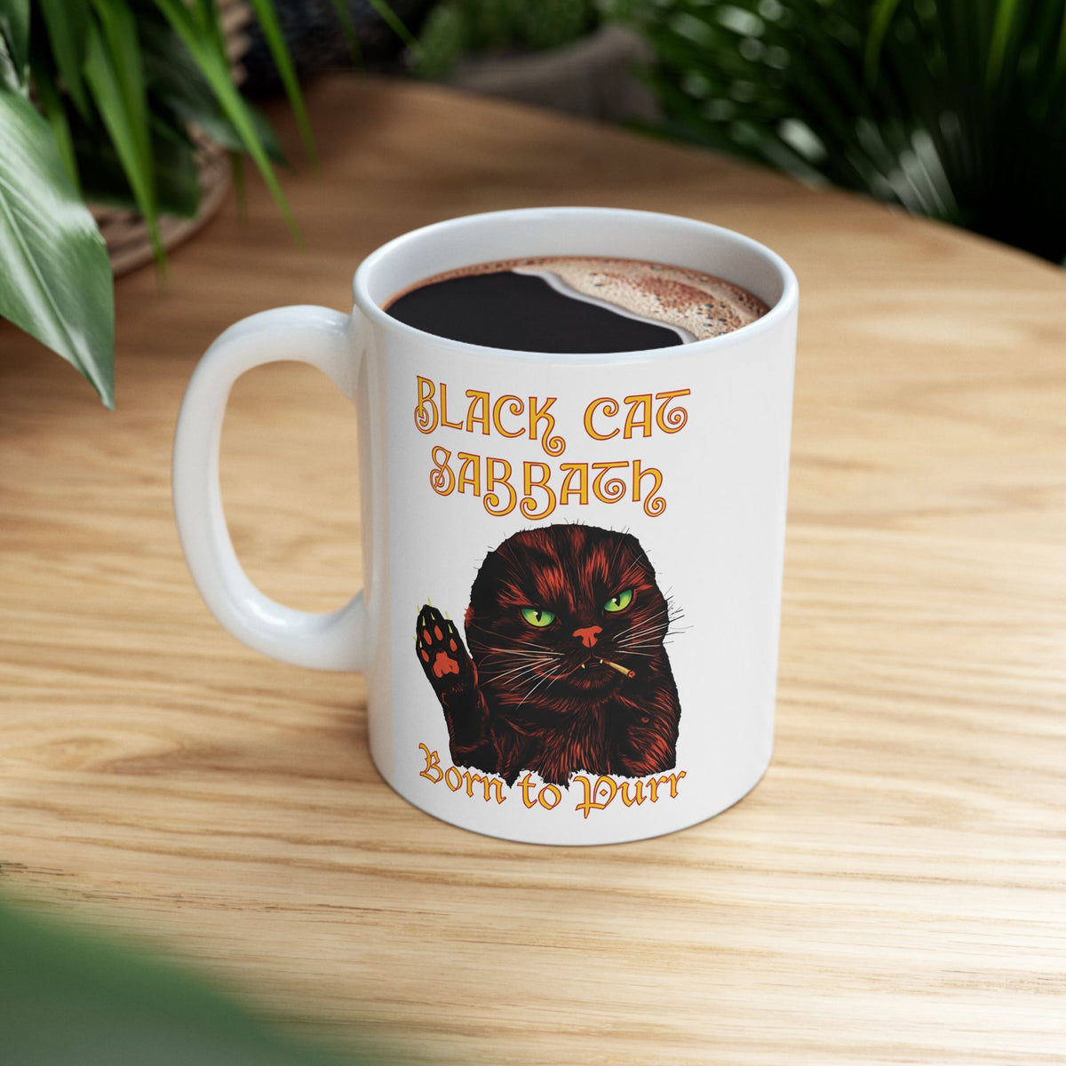 Black Cat Sabbath Ceramic Mug