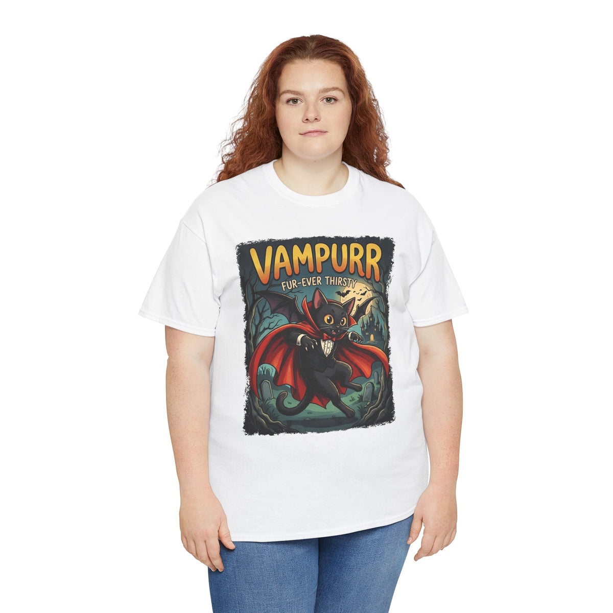 Vampurr 'Fur-ever Thirsty' Cat Vampire T-Shirt