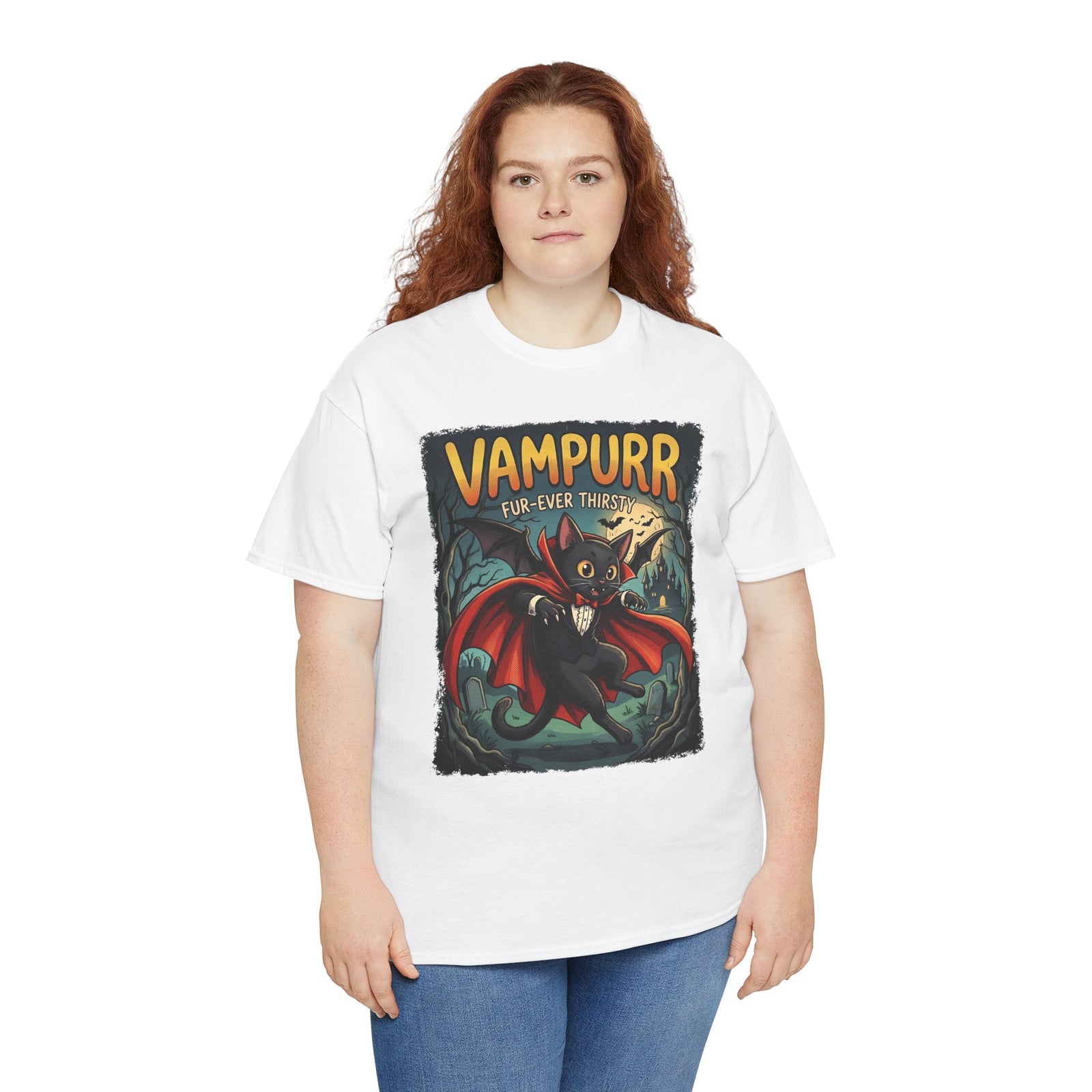Vampurr 'Fur-ever Thirsty' Cat Vampire T-Shirt