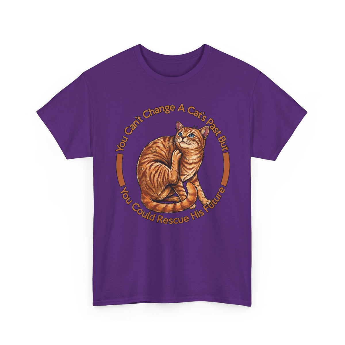 Rescue Cat T-Shirt — You Can't Change A Cat's Past Adoption Tee