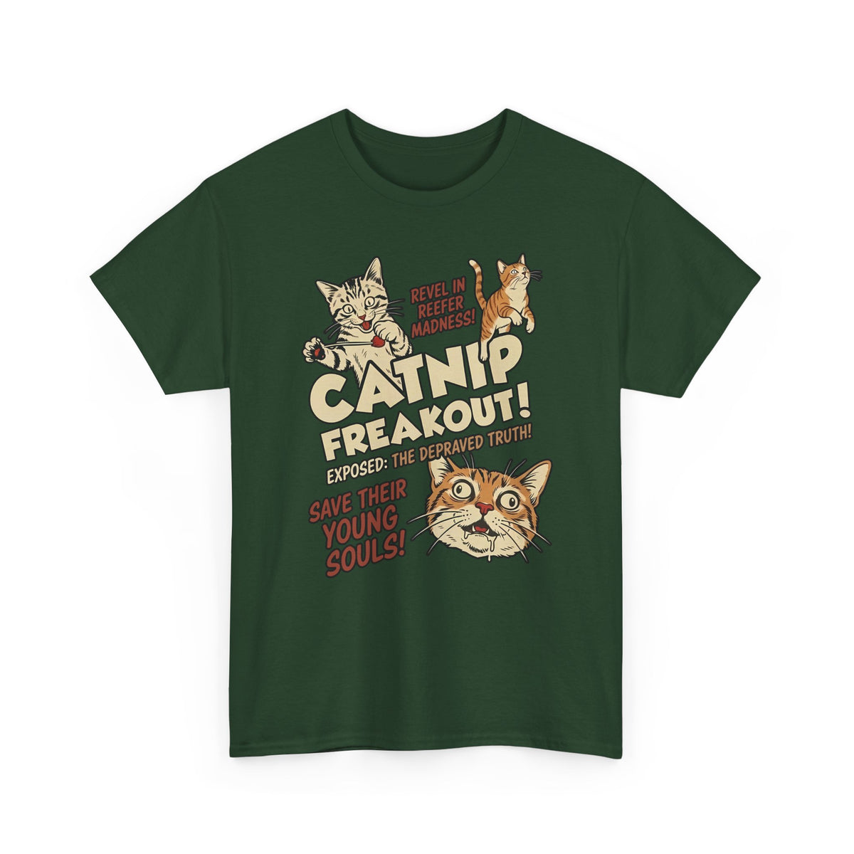 Catnip Freakout T-Shirt — Funny Cat Lover Tee