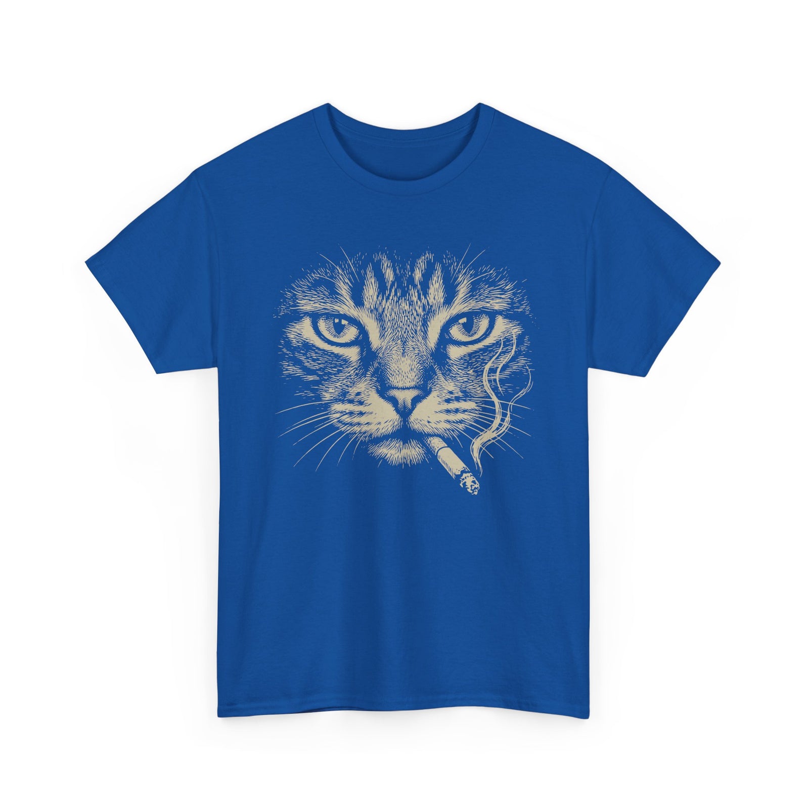 Smoking Cat T-Shirt — Vintage Grunge Cat Graphic Tee