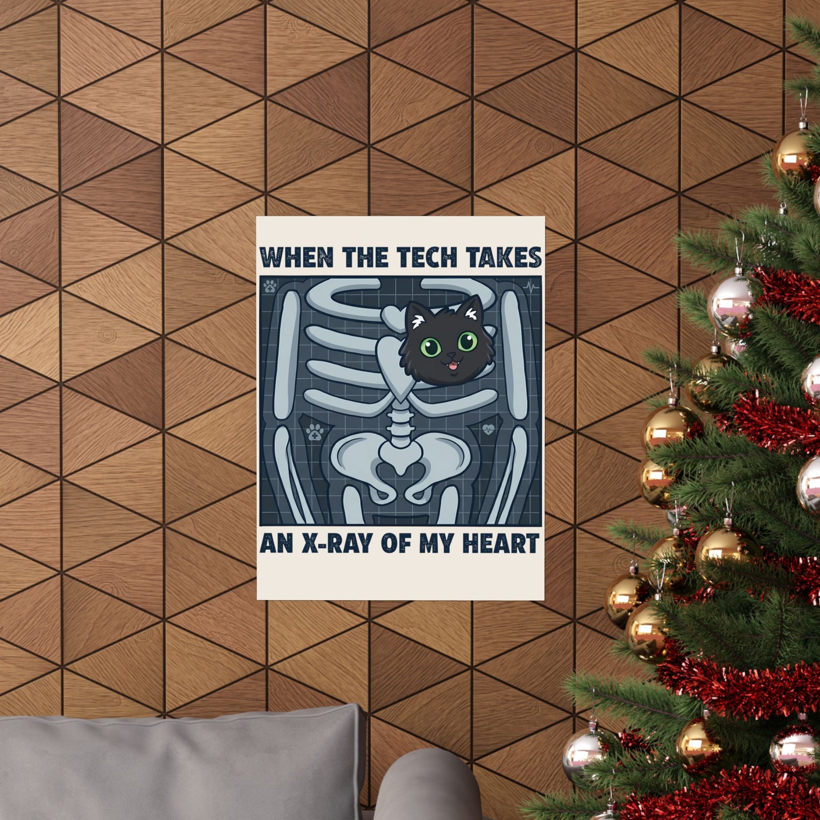 MY HEART IS 100% CAT Poster — Cat Lover Poster