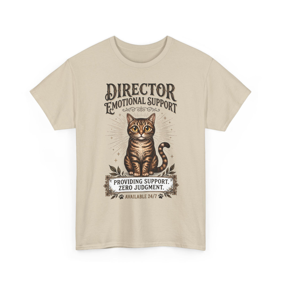 Director Emotional Support Cat T-Shirt — Vintage Tabby Feline Apparel