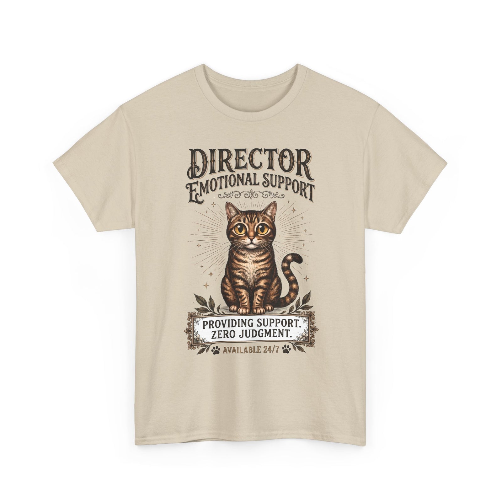 Director Emotional Support Cat T-Shirt — Vintage Tabby Feline Apparel