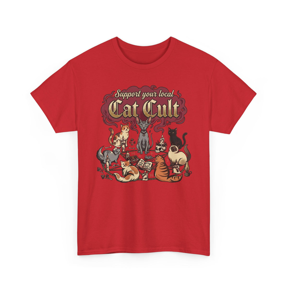 Support Your Local Cat Cult T-Shirt — Funny Cat Lover Tee