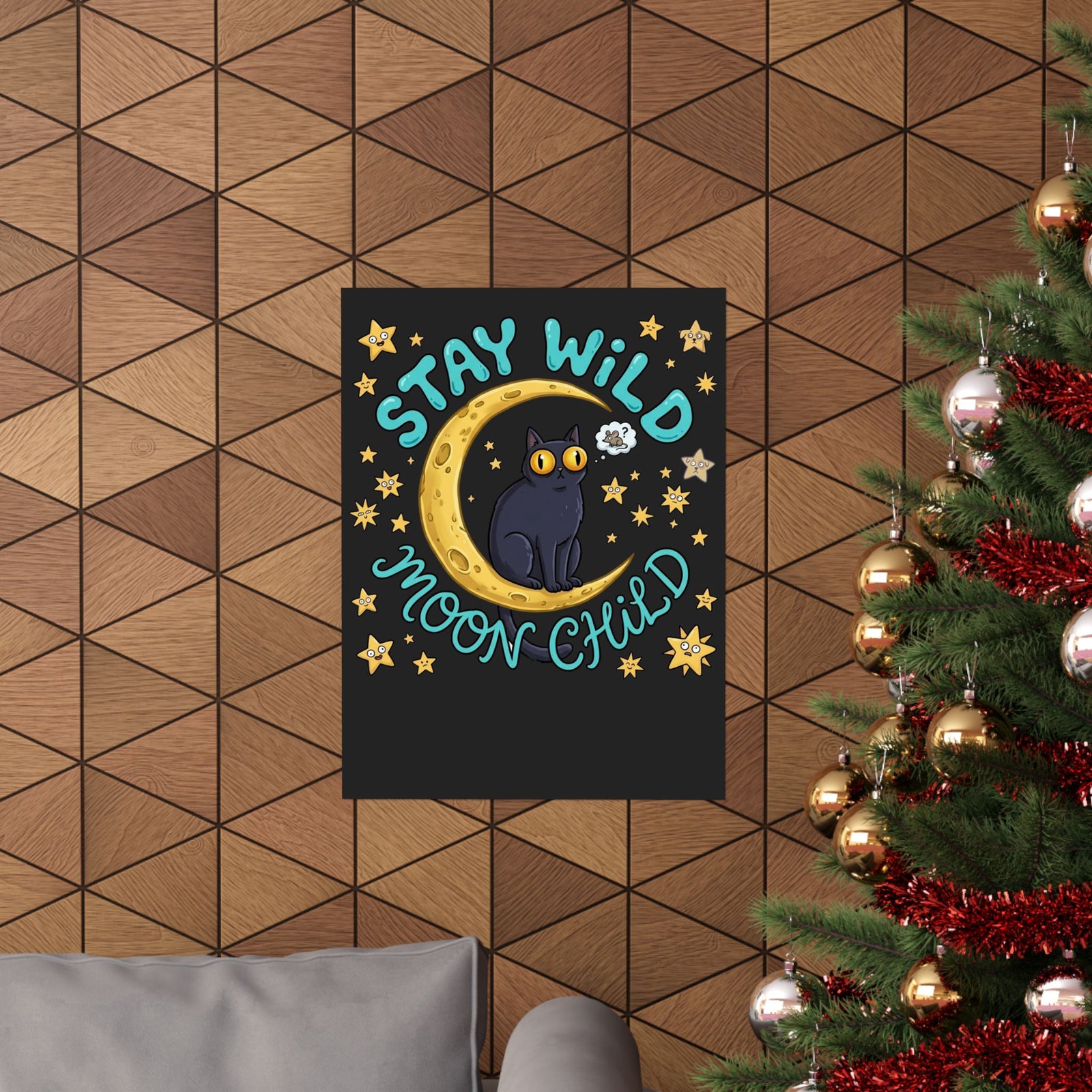 Cat 'Stay Wild Moon Child' Poster