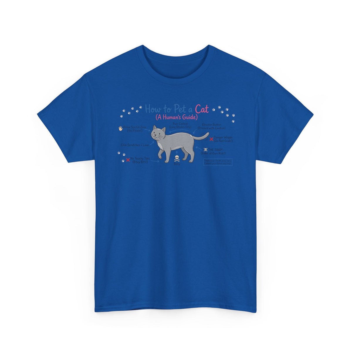 How To Pet A Cat T-Shirt — Funny Cat Care Tee for Cat Lovers