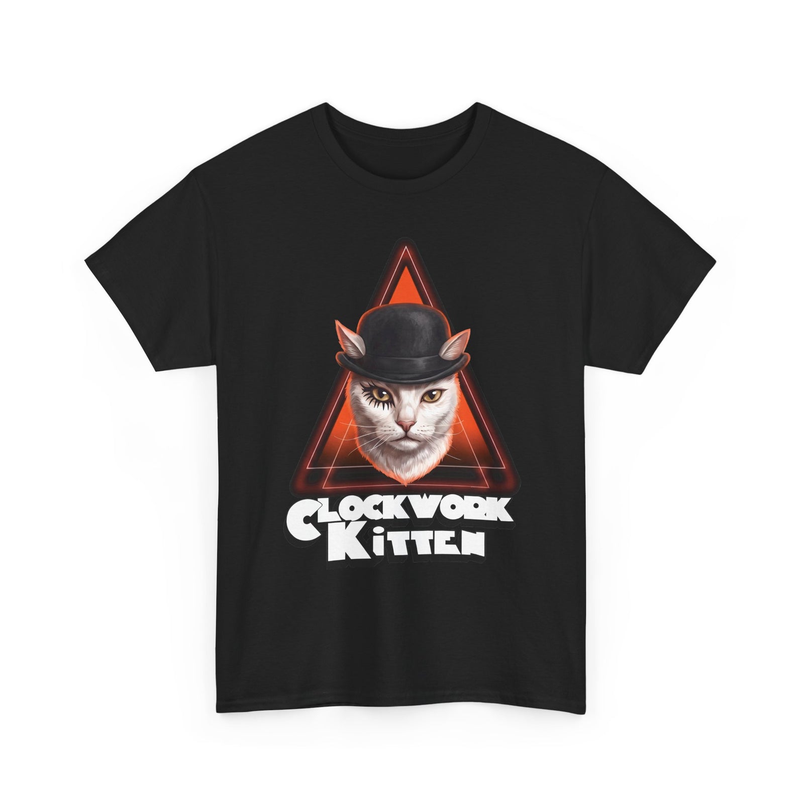 Clockwork Kitten T-Shirt — Funny Clockwork Orange Cat Parody Tee