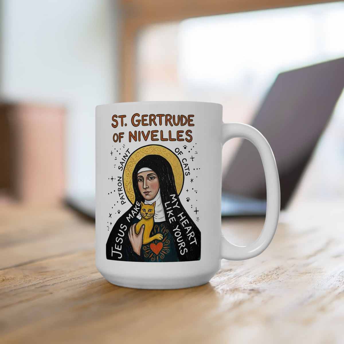 Saint Patron of Cats Ceramic Mug