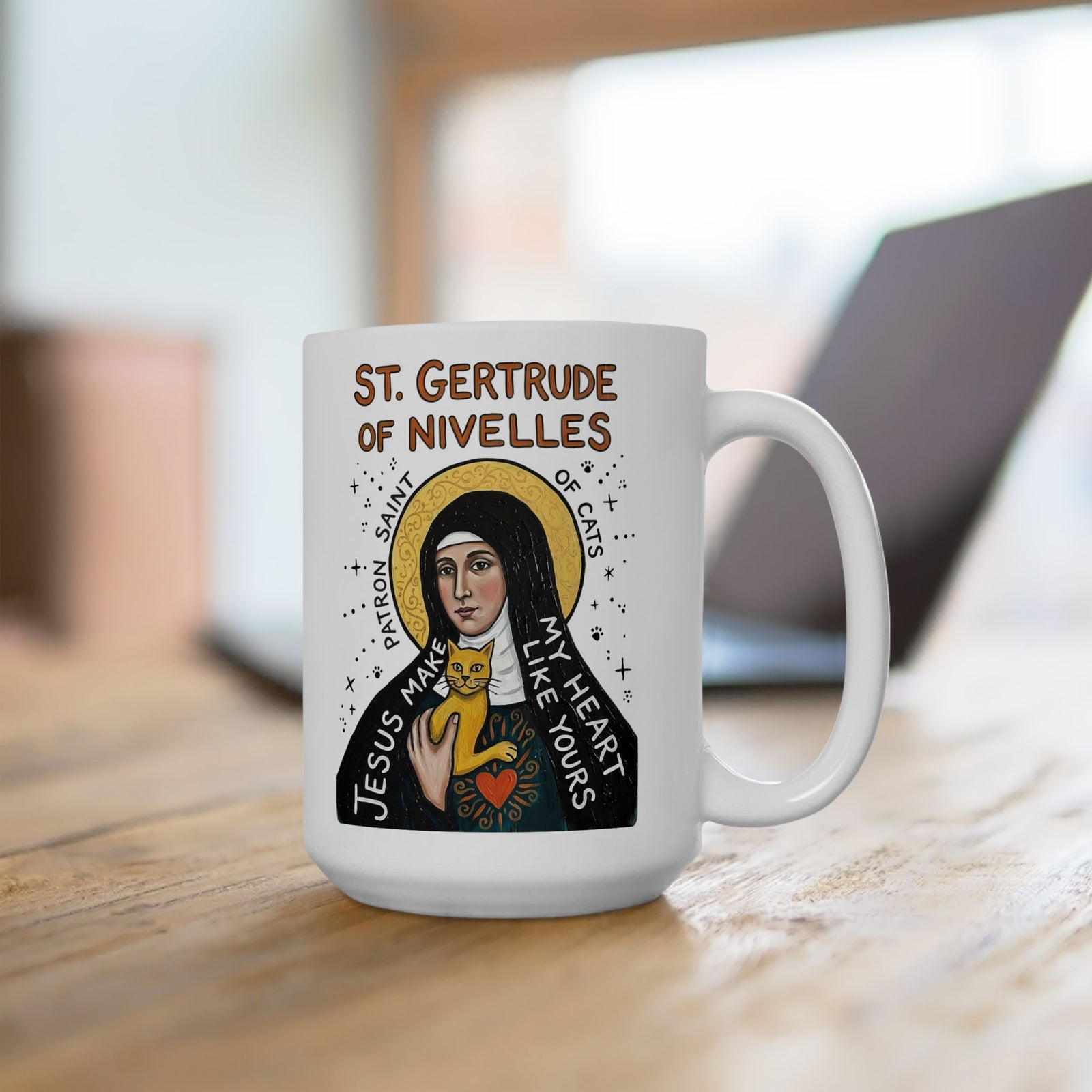 Saint Patron of Cats Ceramic Mug