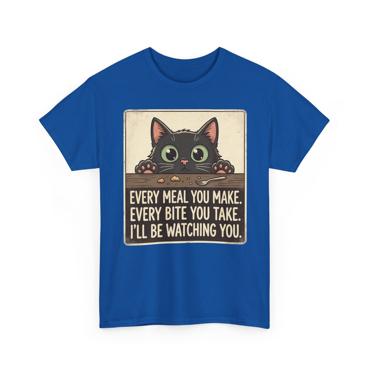 Cute Stalker Cat Watching You T-Shirt — Funny Cat Lover Tee