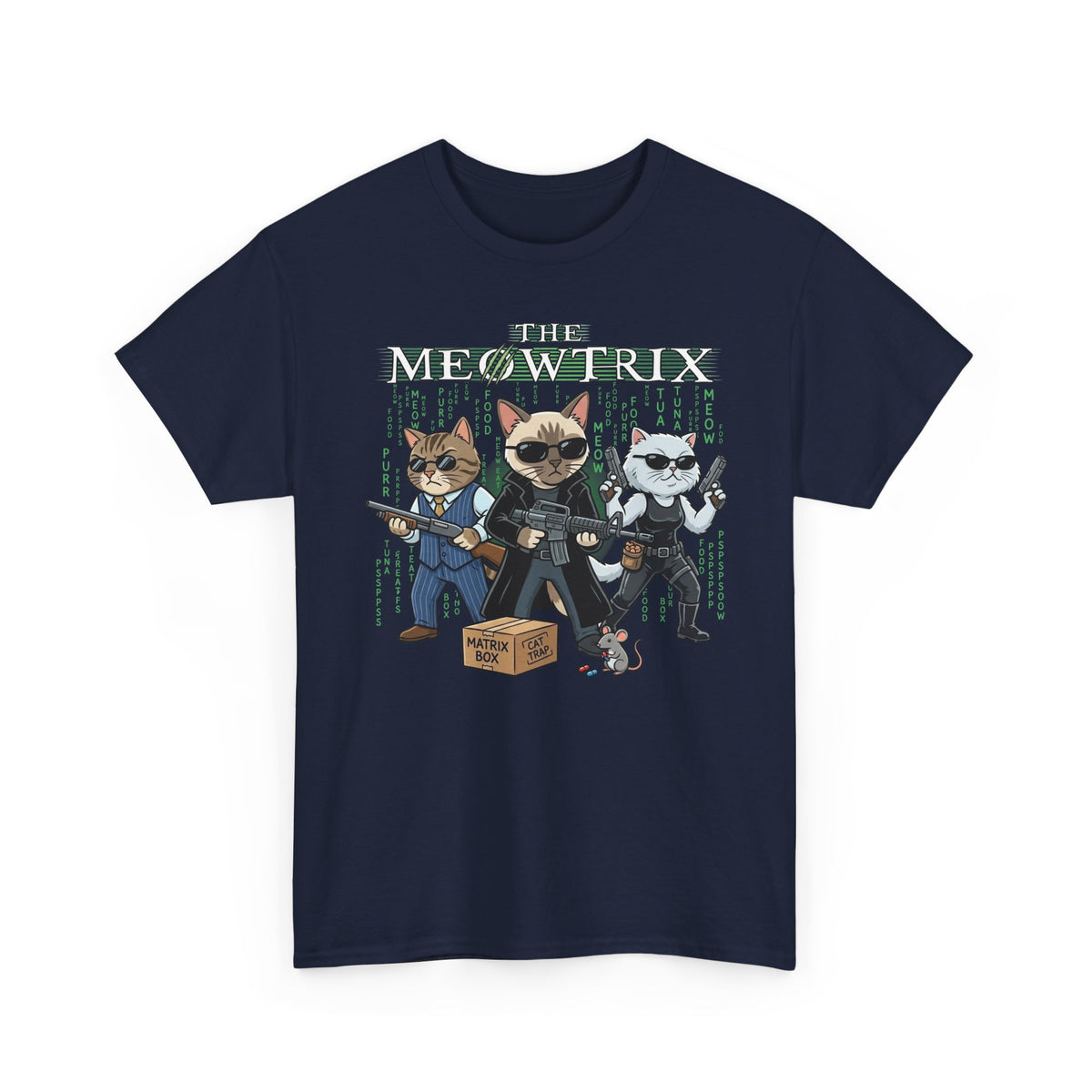 The Meowtrix Cat Movie Parody T-Shirt
