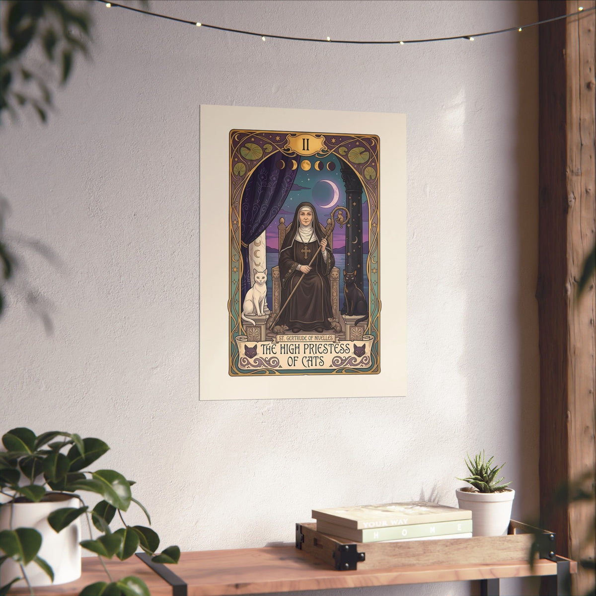 High Priestess of Cats Poster — Mystical Cat Lover Poster