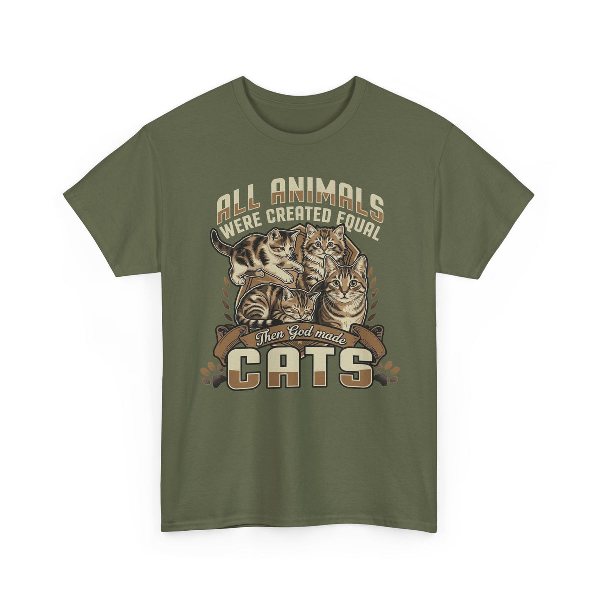 All Animals Were Created Equal Then God Made Cats Graphic Shirt