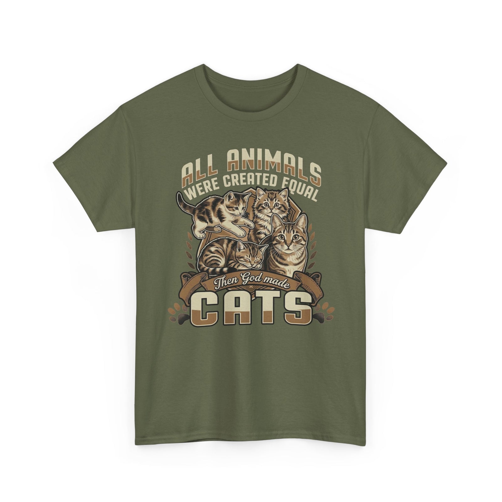 All Animals Were Created Equal Then God Made Cats Graphic Shirt