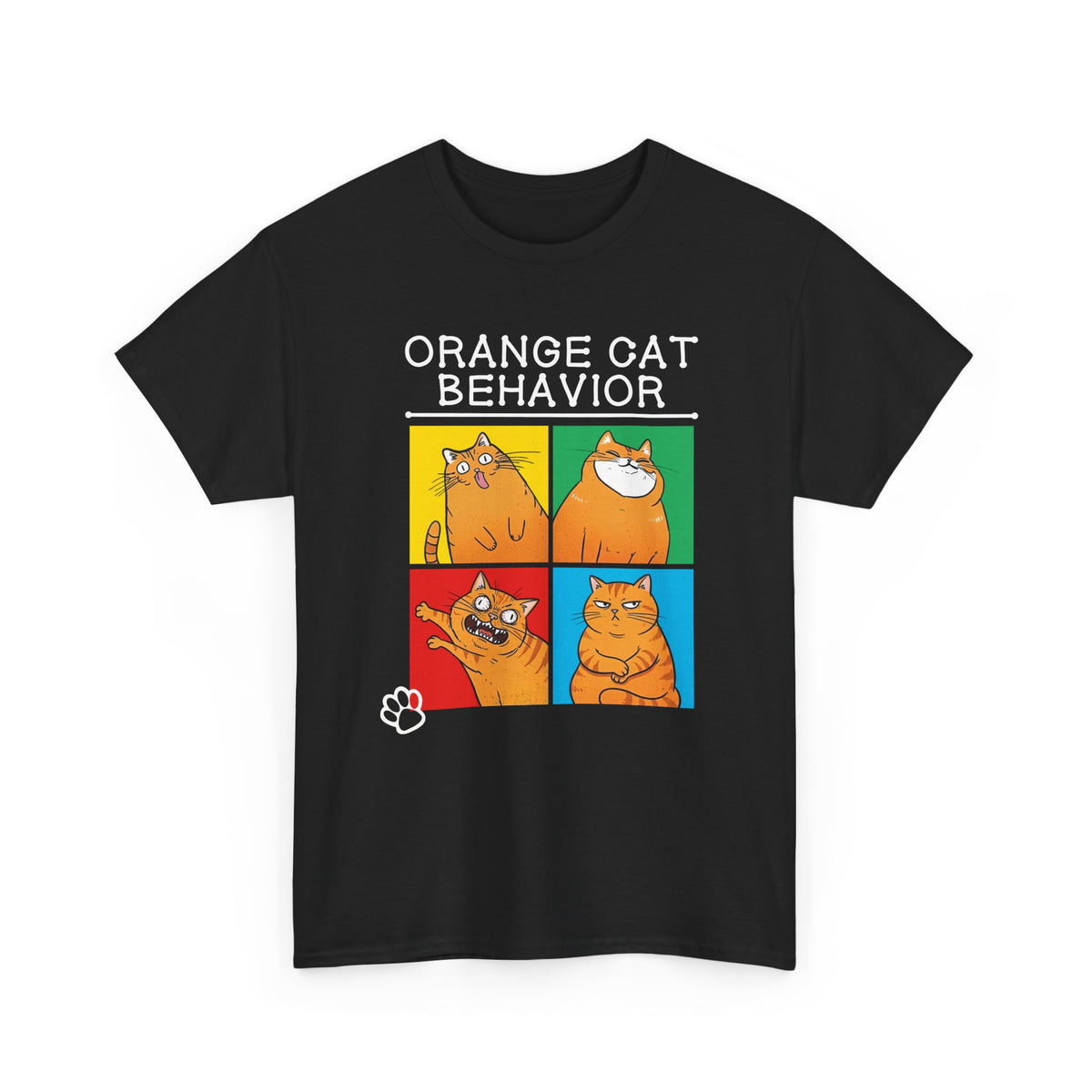 Orange Cat Behavior T-Shirt Funny Cat Lover Tee