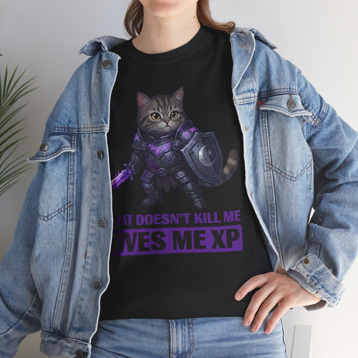 What Doesn't Kill Me Gives Me XP Cat T-Shirt
