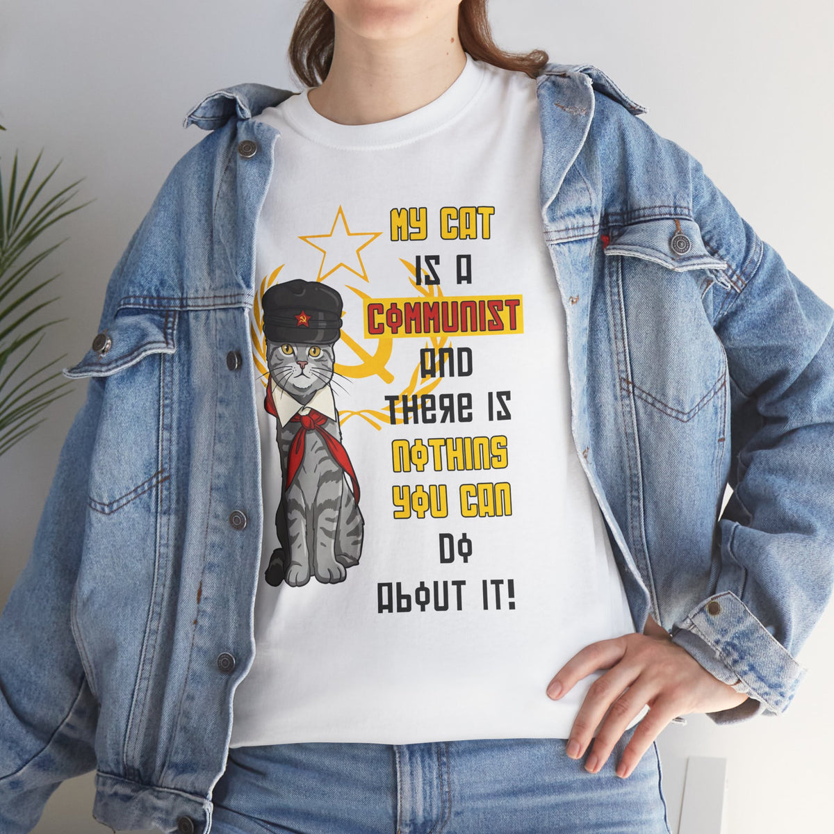 My Cat Is A Communist T-Shirt — Funny Political Cat Tee