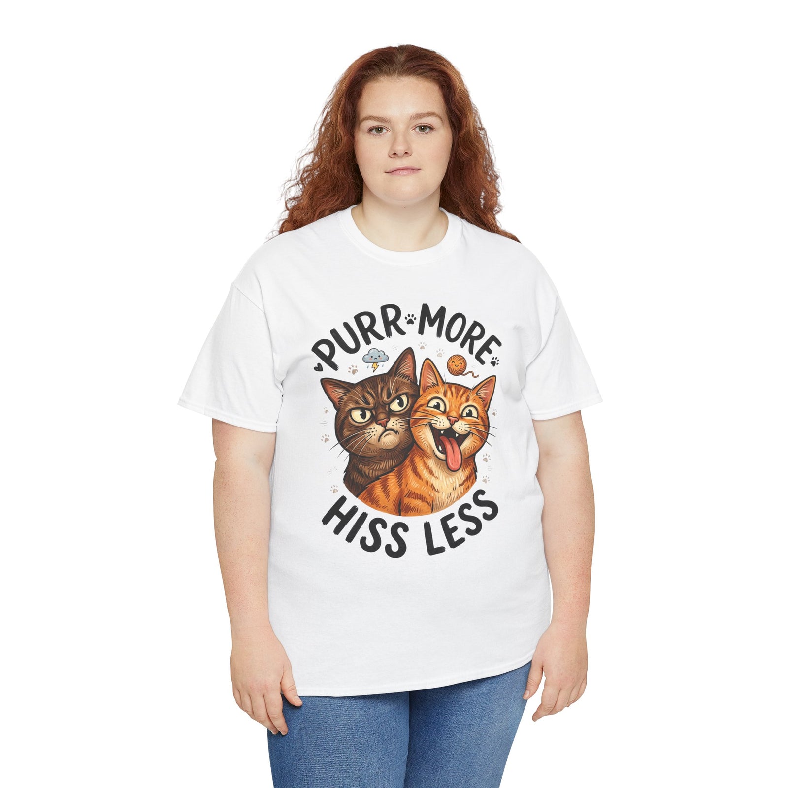 Purr More Hiss Less Cat T-Shirt