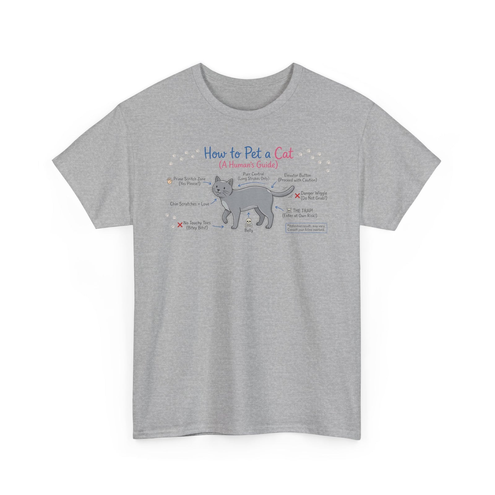 How To Pet A Cat T-Shirt — Funny Cat Care Tee for Cat Lovers