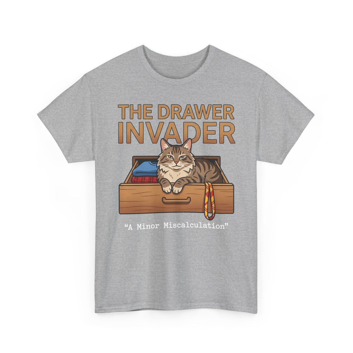 Cat Drawer T‑Shirt — "The Drawer Invader" Cute Cat in Drawer Tee