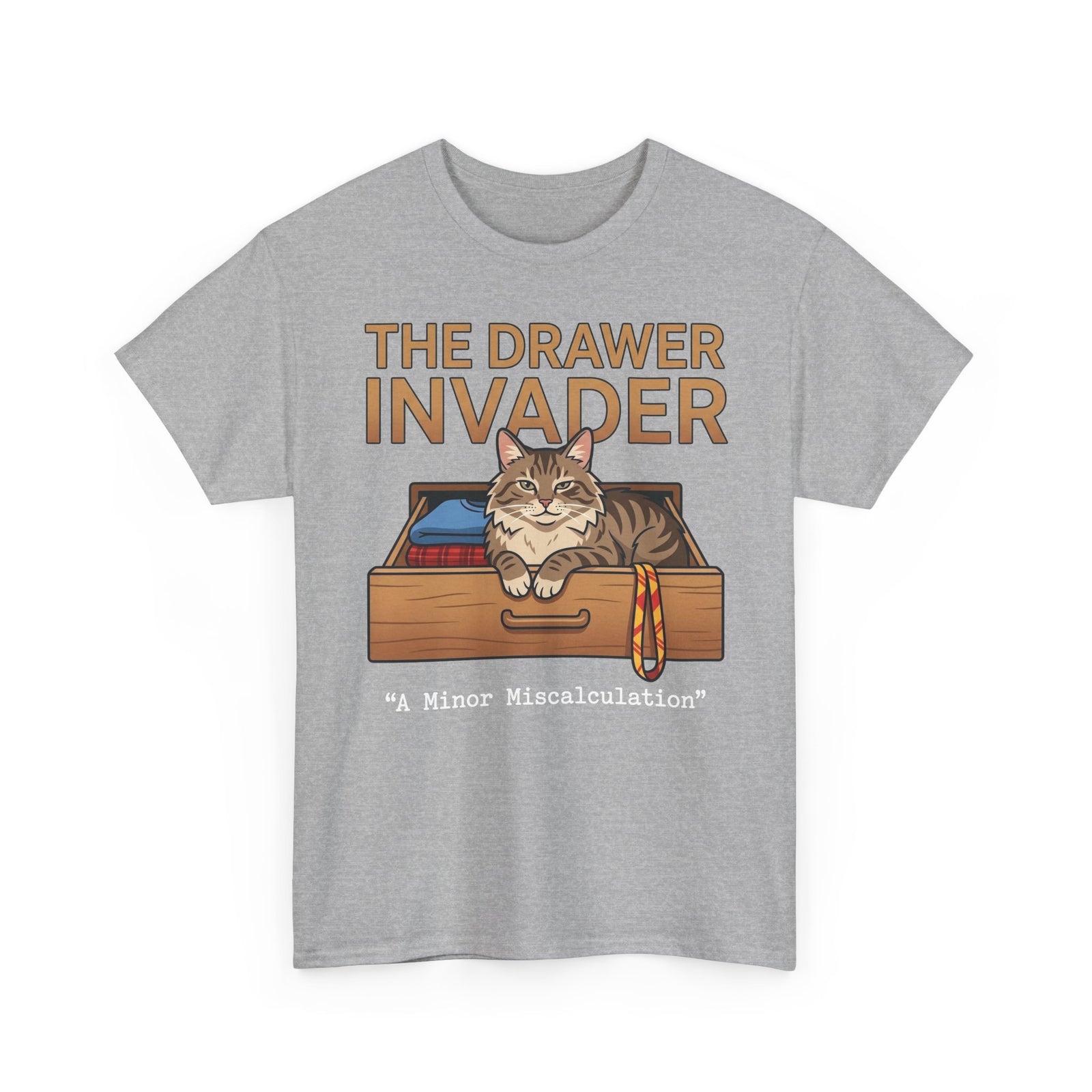 Cat Drawer T‑Shirt — "The Drawer Invader" Cute Cat in Drawer Tee