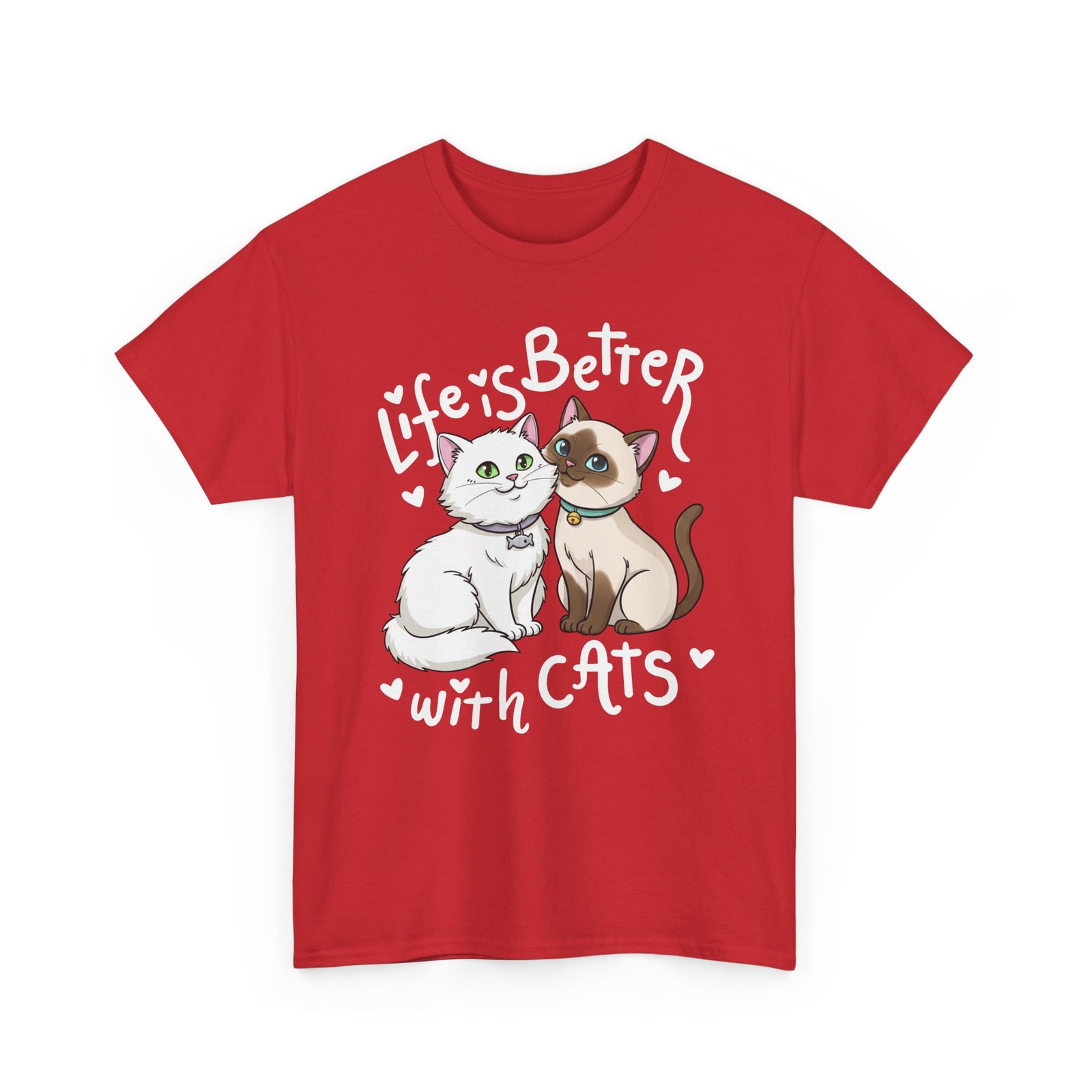 Life is Better with Cats T-Shirt - Cute Cat Lover Gift Shirt