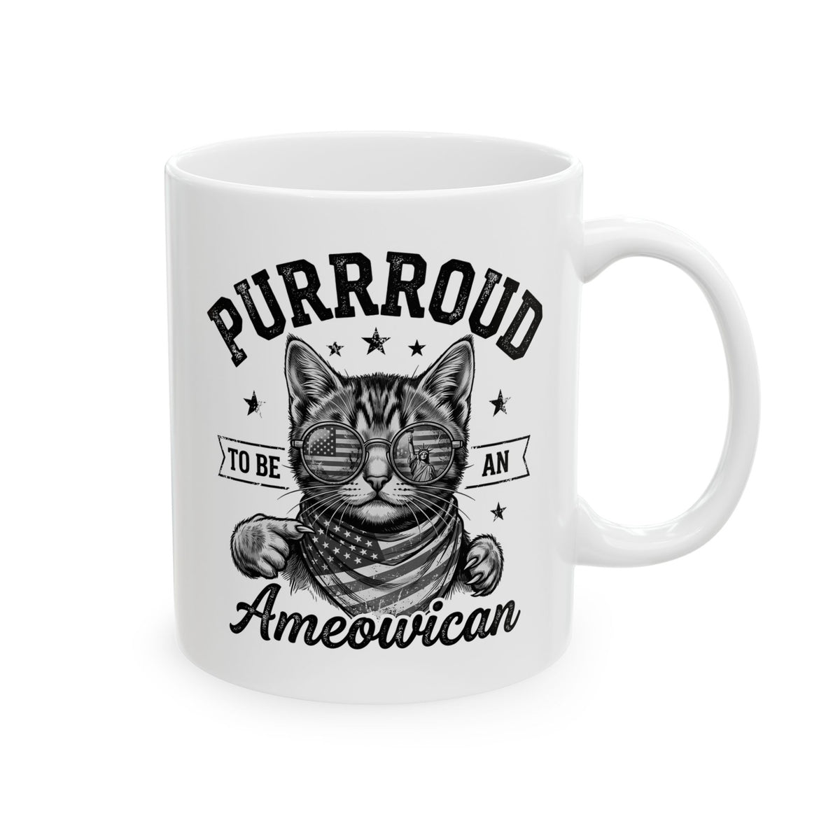 Purroud To Be An Ameowican Ceramic Mug