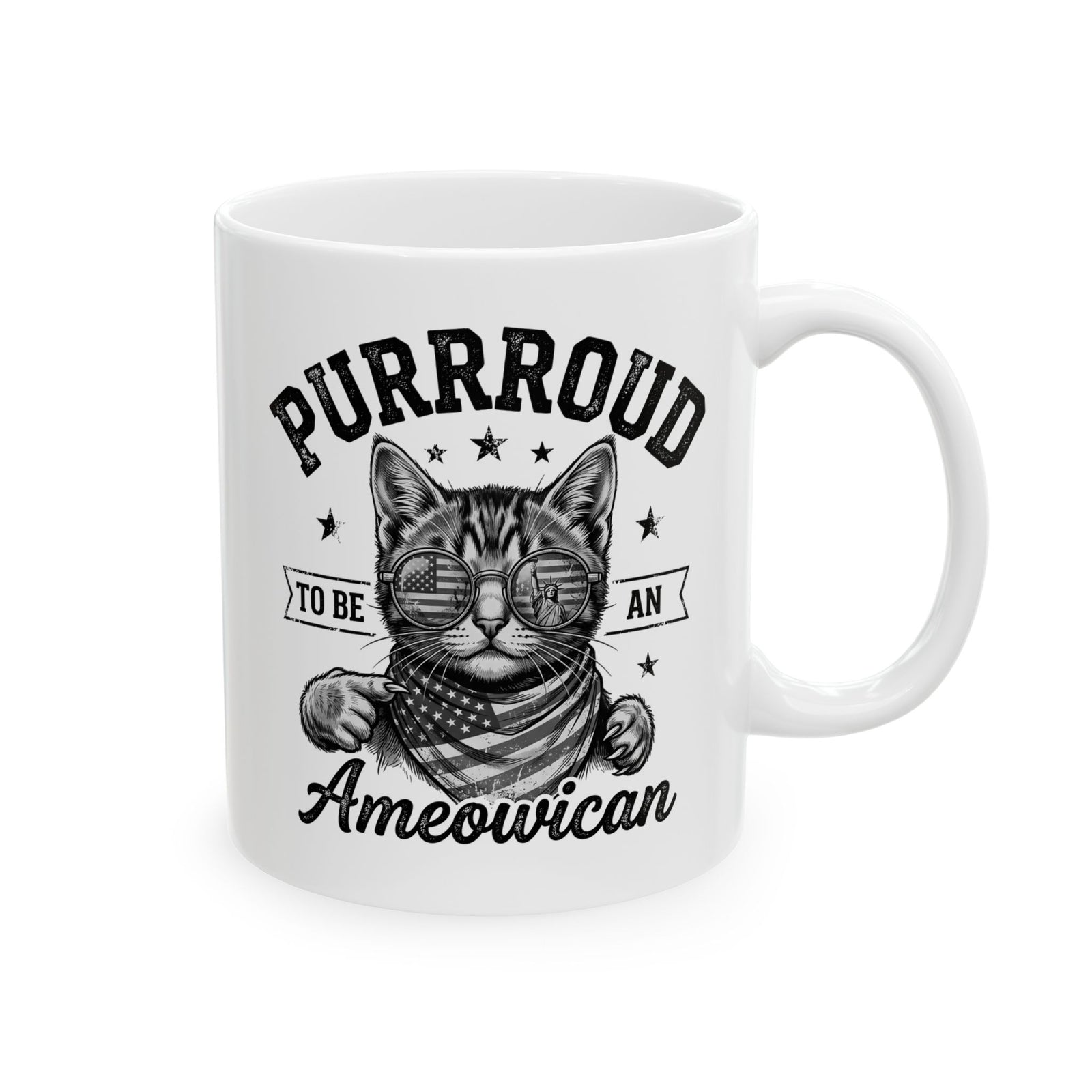 Purroud To Be An Ameowican Ceramic Mug