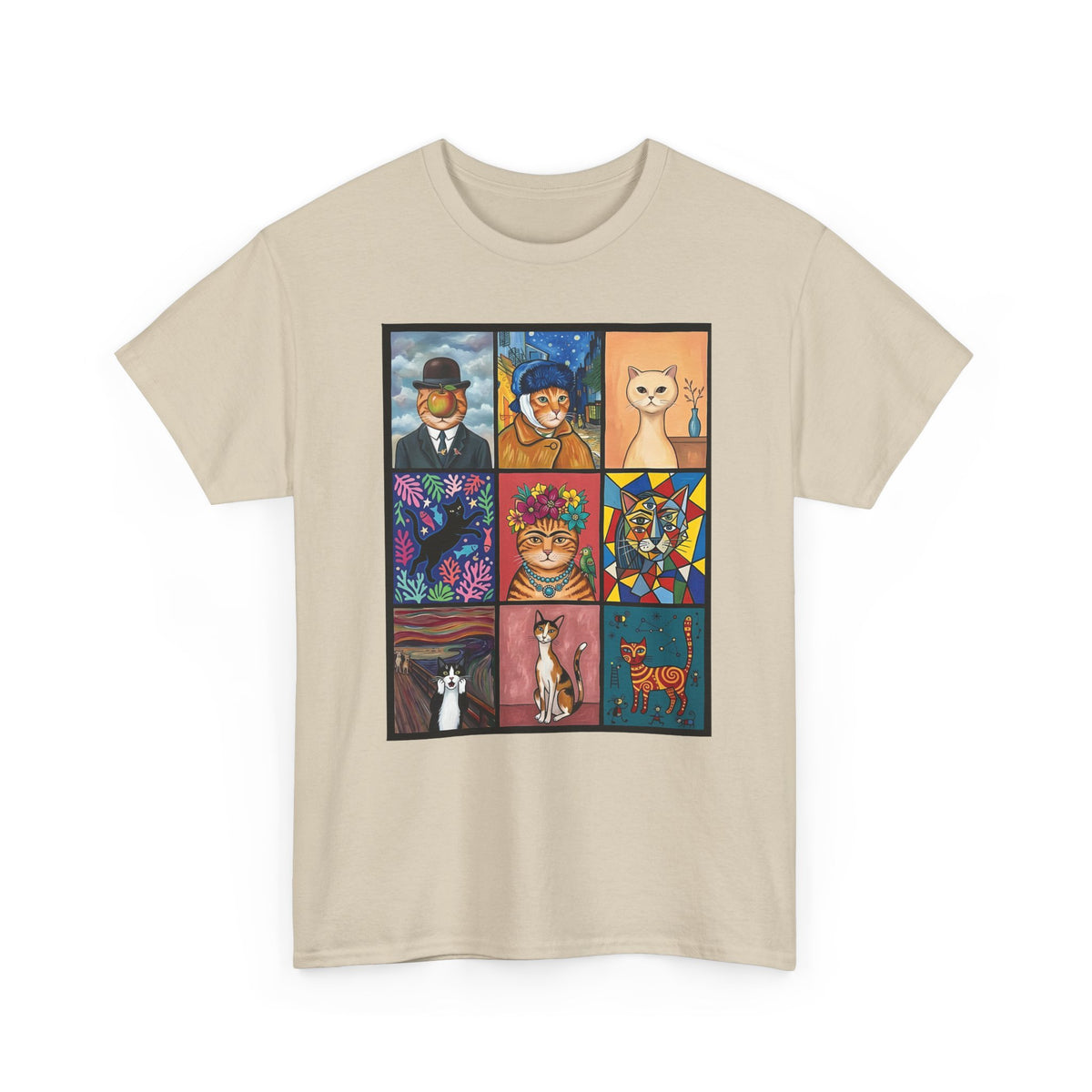 Cats & Art Graphic T-Shirt — Artworks and Cats Design