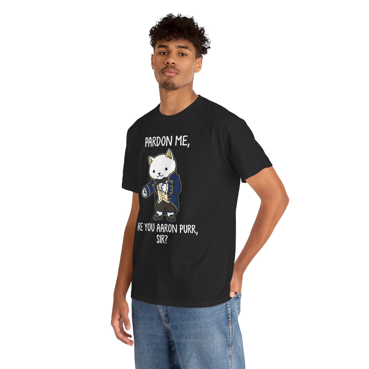 Pardon Me Are You Aaron Purr Cat T-Shirt — Funny Cat Quote Tee