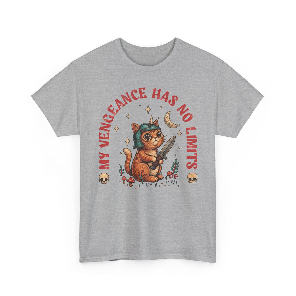My Vengeance Has No Limits Kitten Shirt — Cute Fantasy Warrior Dagger T-Shirt