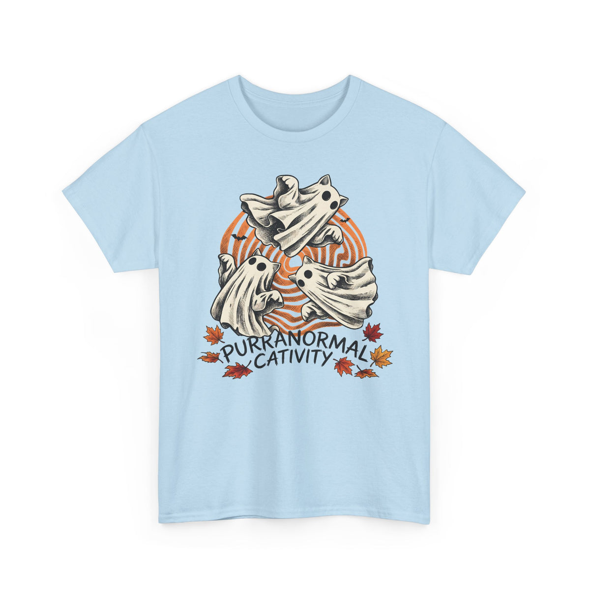 Purranormal Cativity T-Shirt — Funny Halloween Ghost Cats Tee