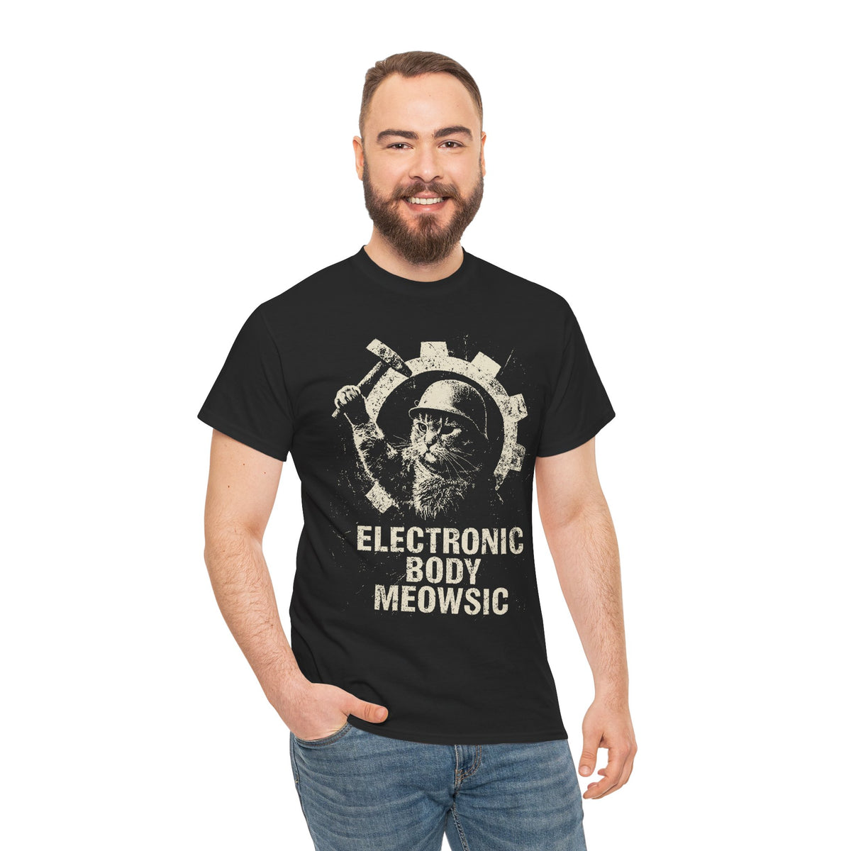 Electronic Body Meowsic Cat T-Shirt