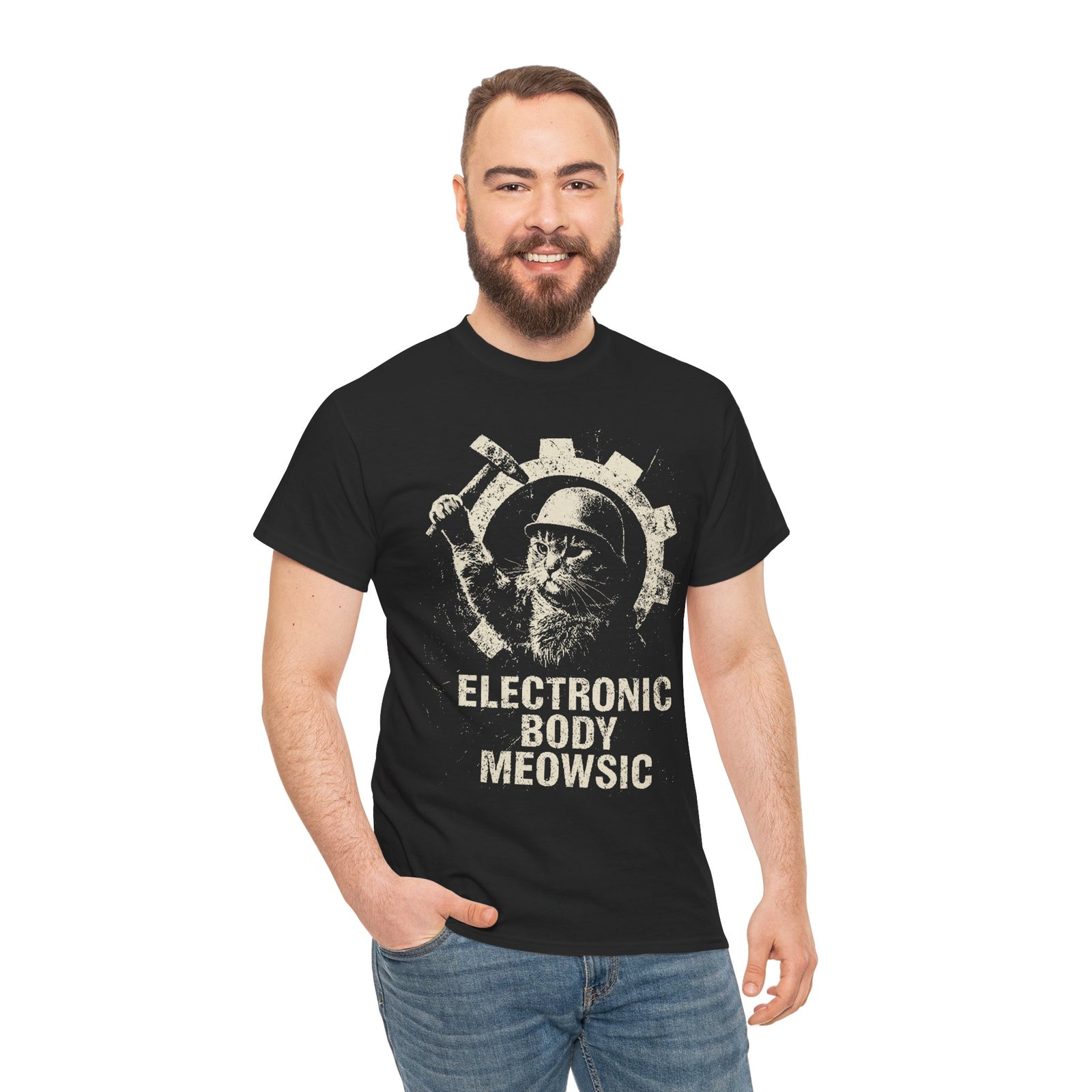 Electronic Body Meowsic Cat T-Shirt