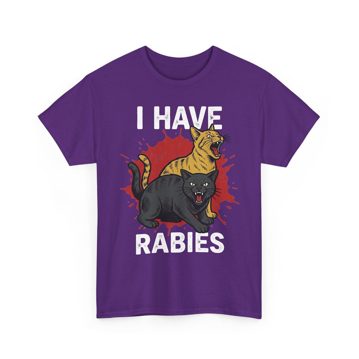 I Have Rabies T-Shirt — Funny Scared Cat Graphic Tee