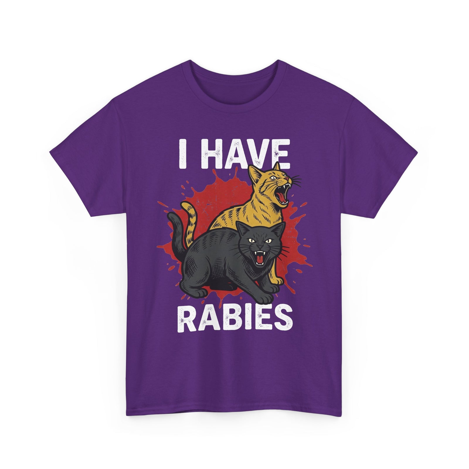 I Have Rabies T-Shirt — Funny Scared Cat Graphic Tee