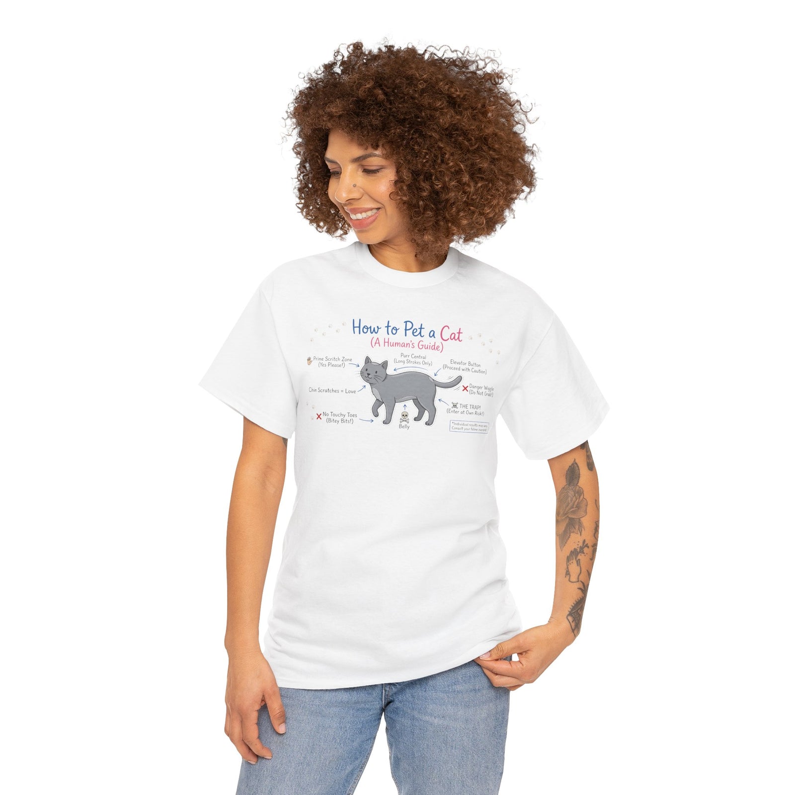 How To Pet A Cat T-Shirt — Funny Cat Care Tee for Cat Lovers