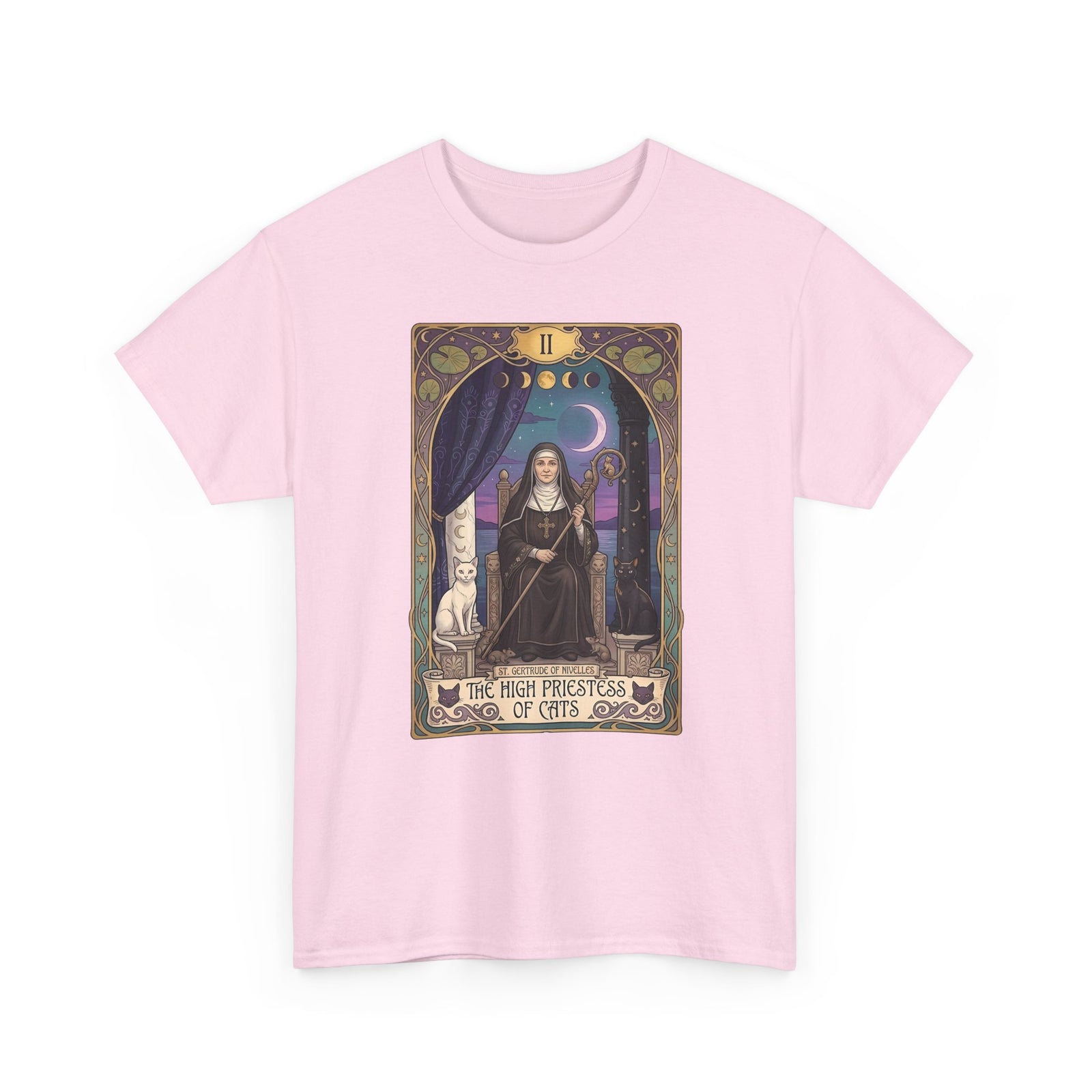 High Priestess of Cats T-Shirt — Mystical Cat Lover Tee