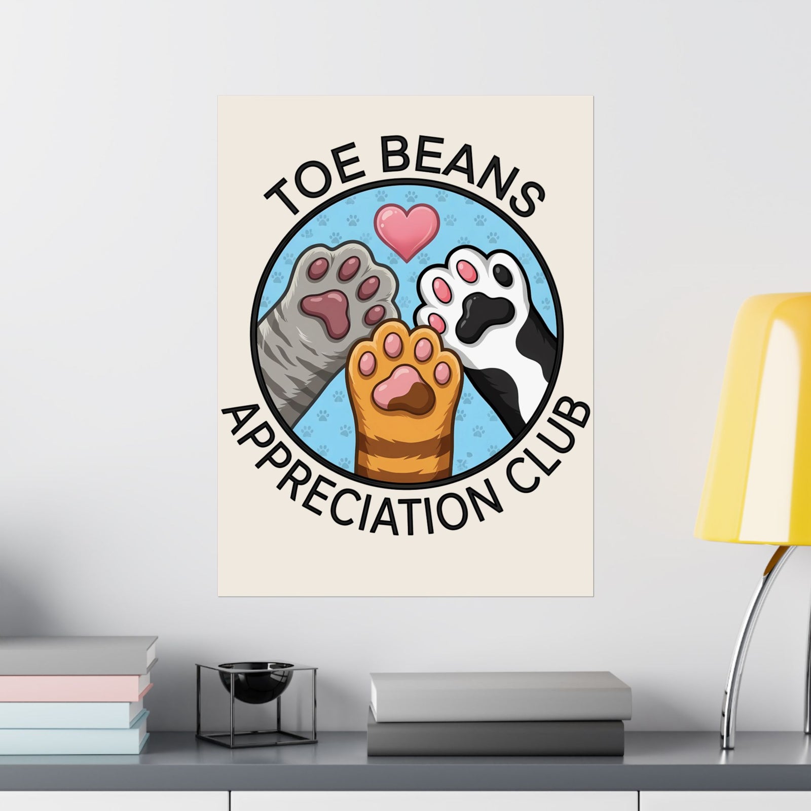 Toe Beans Appreciation Club Cat Lovers Poster