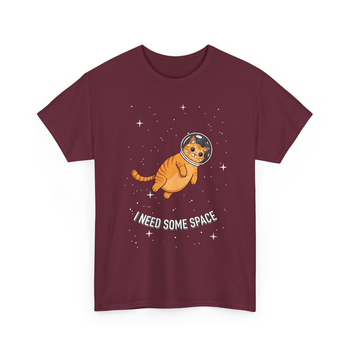 I Need Some Space Cat T-Shirt — Cute Astronaut Orange Tabby Feline Tee