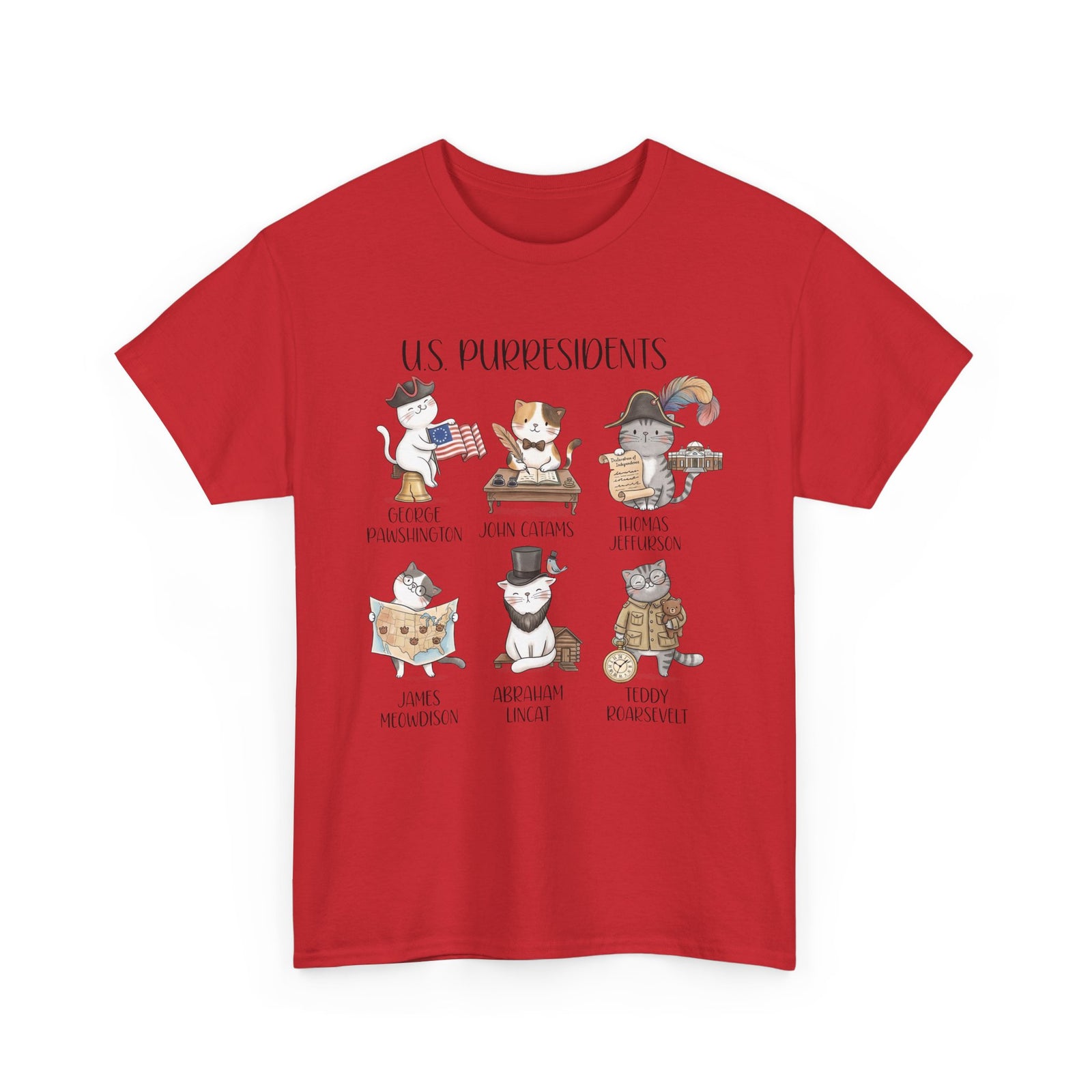 US Purresidents Funny Cat T-Shirt