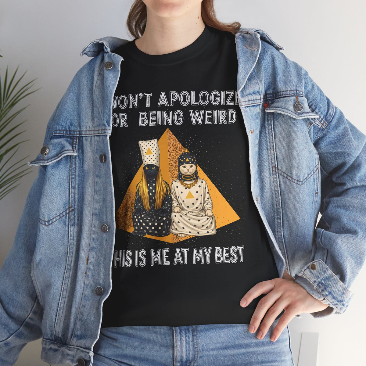 I Won't Apologize For Being Weird T-Shirt — Surreal Retro Cult Cats Graphic