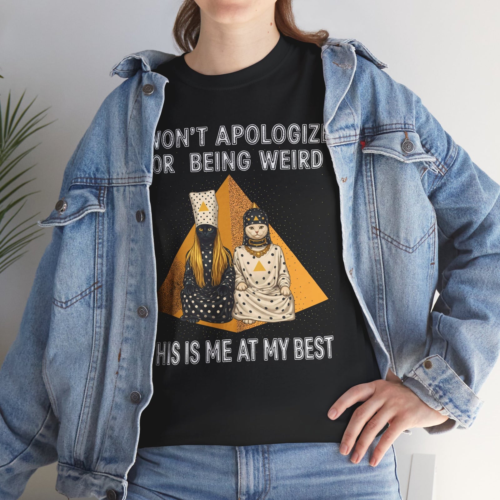 I Won't Apologize For Being Weird T-Shirt — Surreal Retro Cult Cats Graphic