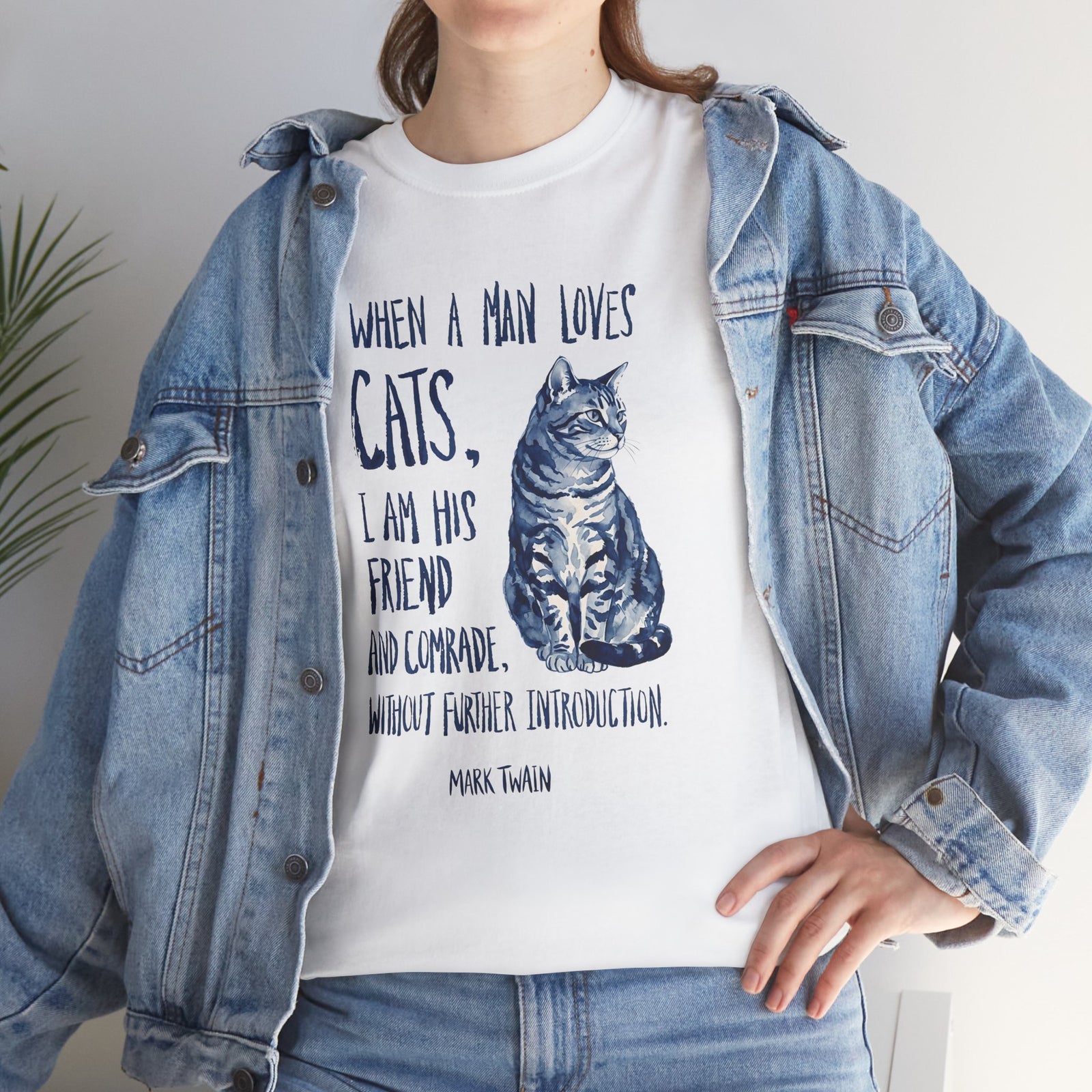 "When a Man Loves Cats" Graphic Tee — Funny Cat Lover T-Shirt