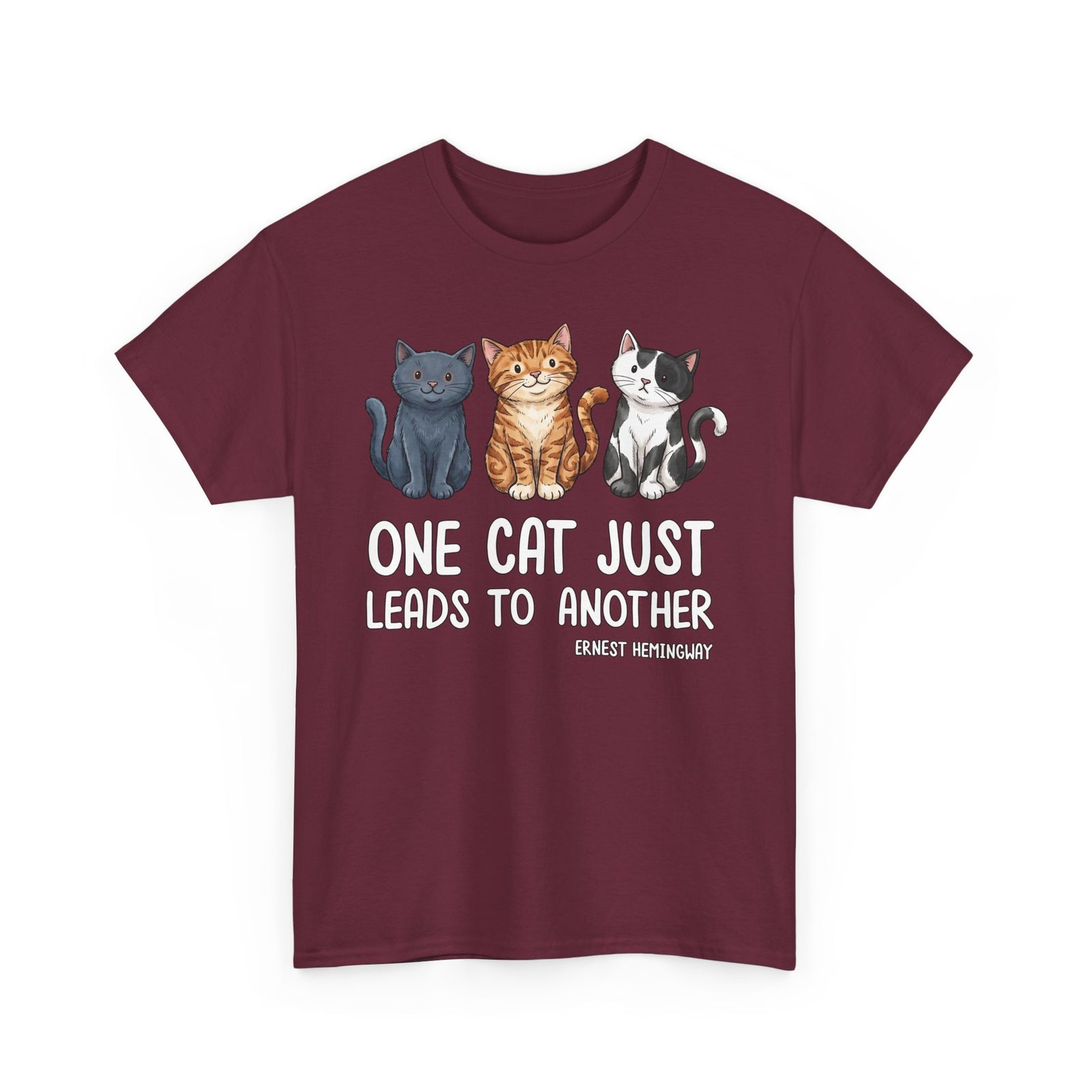 ONE CAT JUST LEADS TO ANOTHER T‑Shirt — Funny Cat Lover Tee