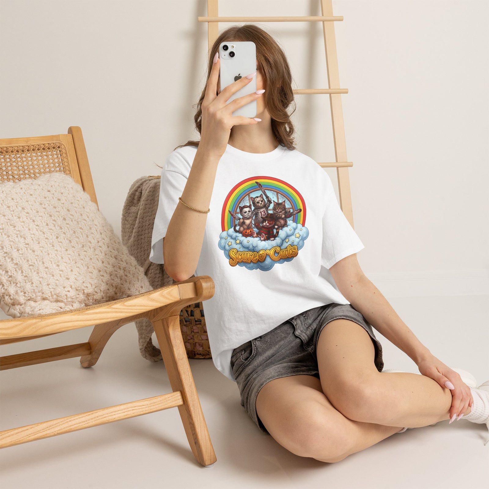 Scare Cats T-Shirt — Horror Movie Slashers Care Bears Parody Tee