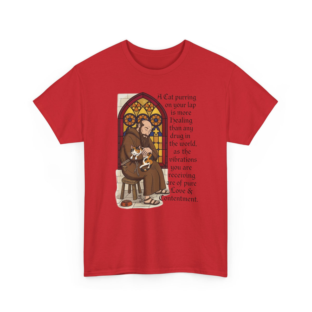 Saint Anthony the Abbot T-Shirt — Patron Saint of Animals with Cats Graphic