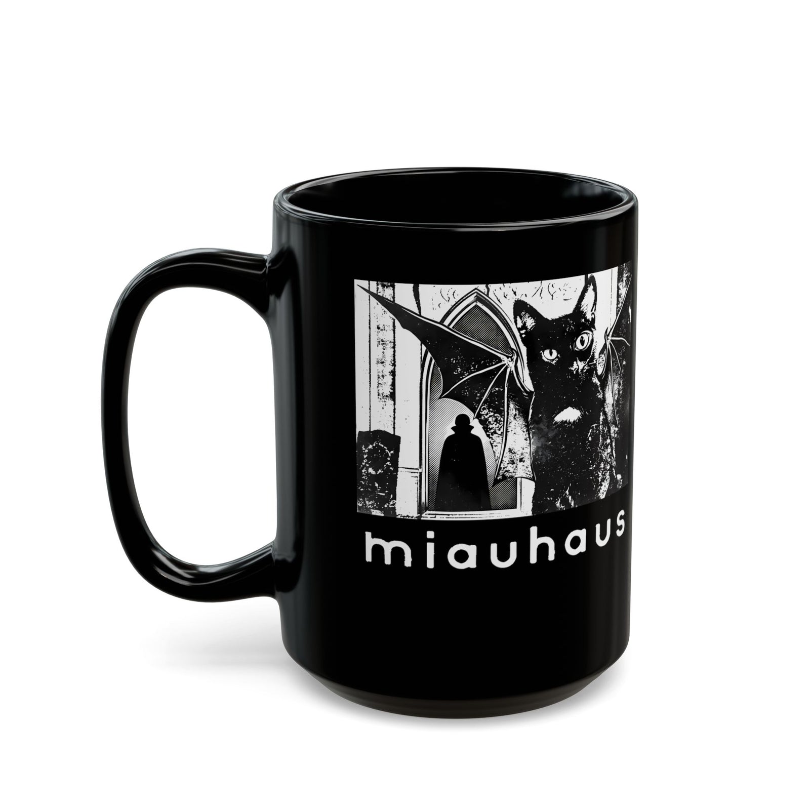 Miauhaus Black Cat Black Mug